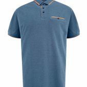 D555 Mens Big Size Pique Polo With Contrast Collar And Cuffs With Chest Pocket