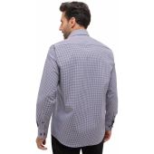 Eterna Mens Big Size Comfort Fit Non Iron Cotton Button Down Collar Formal Long Sleeve Shirt With Breast Pocket
