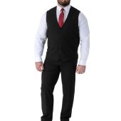 D555 Mens Big Size Plain Stretch Suit Waistcoat