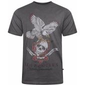 Kam Mens Big Size Crew Neck Skull And Eagle TShirt