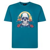 Espionage Mens Big Size Skull Island Print Crew Neck T Shirt