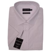 Double Two Short Sleeve Plain Formal Shirt