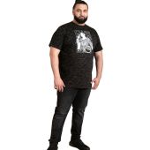 D555 Mens Big Size Elvis Print Crew Neck T Shirt