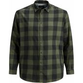 Mens Big Size JACK and JONES Long Sleeved Check Shirt