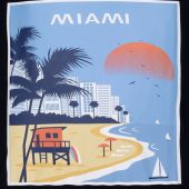 Espionage Mens Big Size Miami Poster Print Crew Neck TShirt