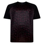 Espionage Mens Big Size Stretch Performance Patterned Crew Neck T Shirt