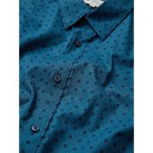 Ben Sherman Mens Big Size Circle Print Casual Cotton Long Sleeve Shirt