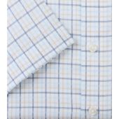 Olymp Mens Big Size Comfort Fit Check Button Down Collar Casual Short Sleeve Shirt