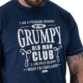 D555 Mens Big Size Grumpy Old Man Printed Crew Neck T-Shirt