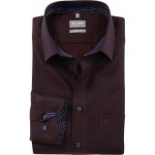 Olymp Mens Big Size Comfort Fit Cotton Micro Basket Weave Pattern Non Iron Formal Long Sleeve Shirt With Breast Pocket