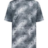 D555 Mens Big Size Sports Top Dry Wear Light Weight All Over Print Crew Neck T-shirt