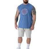 D555 Mens Big Size Miami Beach Sleeveless Tee