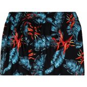 Espionage Mens Big Size All Over Leaf Print Short With Fully Elasticated Waistband And Drawcord