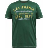 Duke Mens Big Size California Athletic Print Cotton Crew Neck T Shirt