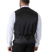 D555 Mens Big Size Plain Stretch Suit Waistcoat