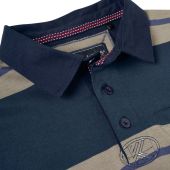 Kam Mens Big Size Horizontal Stripe Short Sleeve Polo