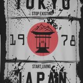 Kam Mens Big Size Tokyo Japan Printed Tee