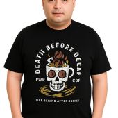 Ed Baxter Mens Big Size Decaf Print TShirt
