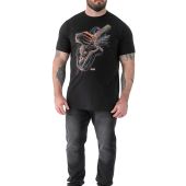 D555 Mens Big Size Multi Colour Guitar Print T Shirt