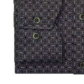 Olymp Mens Big Size Fine Satin Cotton Print Shirt