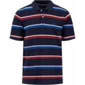 Fynch Hatton Mens Big Size Multi Stripe Polo Shirt