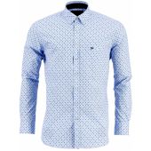 Mens Big Size Fynch Hatton Casual Button Down Collar Patterned Shirt