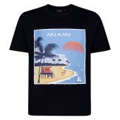 Espionage Mens Big Size Miami Poster Print Crew Neck TShirt