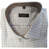 Eterna Mens Big Size Comfort Fit Check Cotton Long Sleeve Formal Shirt