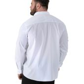 D555 Mens Big Size Stain Resistant Stretch Cotton Formal Long Sleeve Shirt