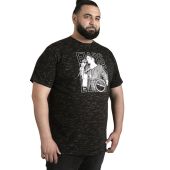 D555 Mens Big Size Elvis Print Crew Neck T Shirt