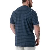 D555 Mens Big Size Waffle Stripe Cotton Crew Neck T Shirt