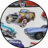 Kings Road Mens Big Size Car Print Short Sleeve Casual Cotton Shirt