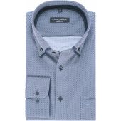 Casa Moda Mens Big Size Patterned Long Sleeve Formal Shirt