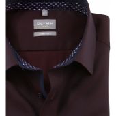 Olymp Mens Big Size Comfort Fit Cotton Micro Basket Weave Pattern Non Iron Formal Long Sleeve Shirt With Breast Pocket