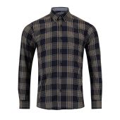 Douglas+Grahame Mens Big Size Big Check Button Down Collar Casual Long Sleeve Shirt