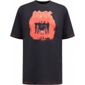 D555 Mens Big Size AC DC Print Cotton Crew Neck T Shirt
