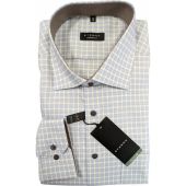 Eterna Mens Big Size Comfort Fit Check Cotton Long Sleeve Formal Shirt