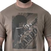 D555 Mens Big Size Rambo Print Crew Neck T Shirt