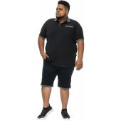 D555 Mens Big Size Contrast Collar Cotton Polo