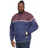 D555 Mens Big Size Knitted Zip Panel Design Cardigan With Side Pockets And Fleece Lining