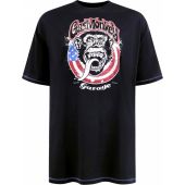 D555 Mens Big Size Gas Monkey Garage Print Crew Neck T Shirt