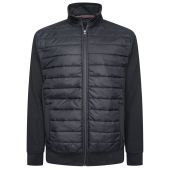 Kam Mens Big Size Bubble Panel Zip Front Top