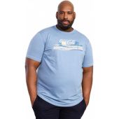 Mens Big Size Duke NORFOLK-D555 Official Coca-Cola Beach Scene Printed T-Shirt
