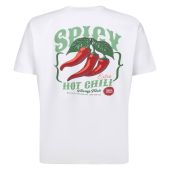 Espionage Mens Big Size Spicy Chilli Print Crew Neck TShirt