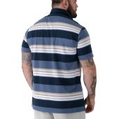 D555 Mens Big Size Stripe Short Sleeve Rugby Polo