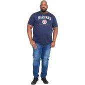 Duke Mens Big Size Stapleford Harvard Print Cotton Crew Neck T Shirt