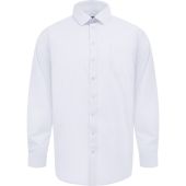 D555 Mens Big Size Stain Resistant Stretch Cotton Formal Long Sleeve Shirt