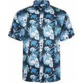kam Mens Big Size Skull Print Short Sleeve Shirt