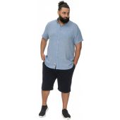 D555 Mens Big Size Linen Mix Short Sleeve Shirt