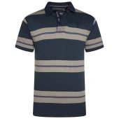 Kam Mens Big Size Horizontal Stripe Short Sleeve Polo